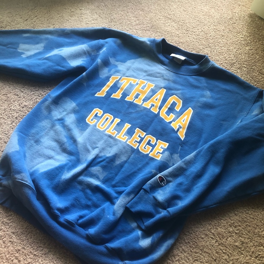 Champion Tie Dye Crewneck Ithaca Sweatshirt